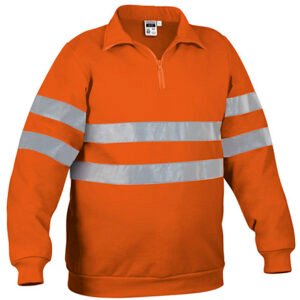 FELPA MEZZA ZIP ROAD AV ARANCIO