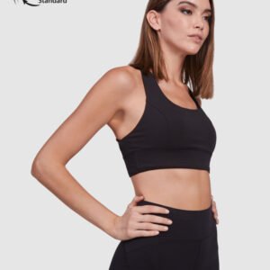 Top donna sportivo con incrocio a X