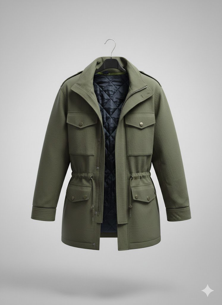 Giacca Tattica Classica Verde Militare con Interno Termico Staccabile - immagine 2