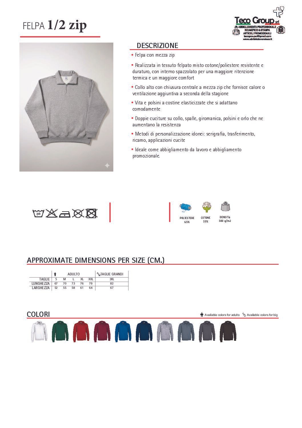 Felpa 1/2 zip - immagine 8